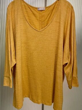 89TH + Madison Women’s Size 3X. V-neck 3/4 Sleeve Top/Blouse.